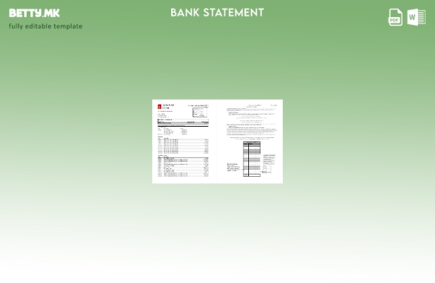 Модерен стил САД Мериленд Хауард Бизнис извод од банкарски ексел (страници) шабл